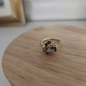 Emerald And Diamond Cocktail Ring
